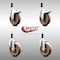 Service Caster 5 Inch 316SS High Temp Glass Filled Nylon 7/8 Inch Stem Caster Lck Brake, 2PK SCC-SS316TTLEX20S514-GFNSHT-2-S-2-78 - alternate 3